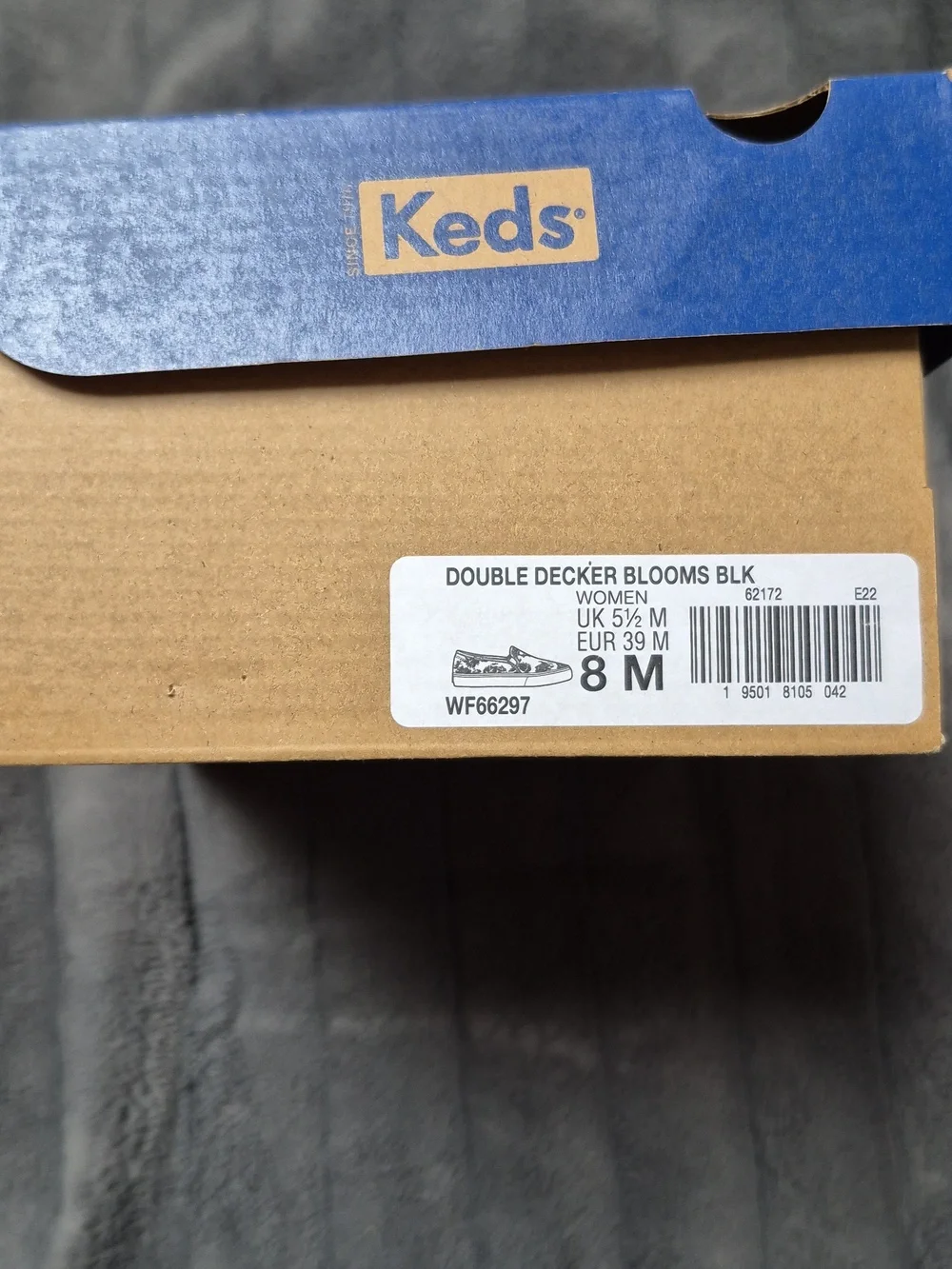 Keds Double Decker Blooms Slip-On Shoes In Black, Size 8, New In Box - Picture 4 of 14